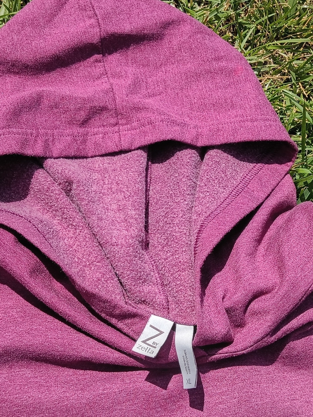 Cozy Plum Tunic Hoodie XL Soft Fleece Lined Lounge Athleisure Travel Sweatshirt - Picture 8 of 10